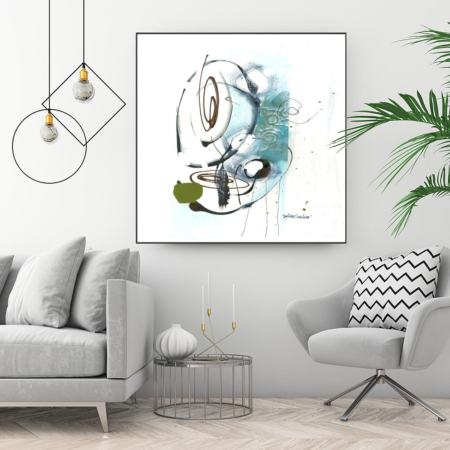 Remplir le paysage III by Sylvie Cloutier on GIANT ART - blue abstract