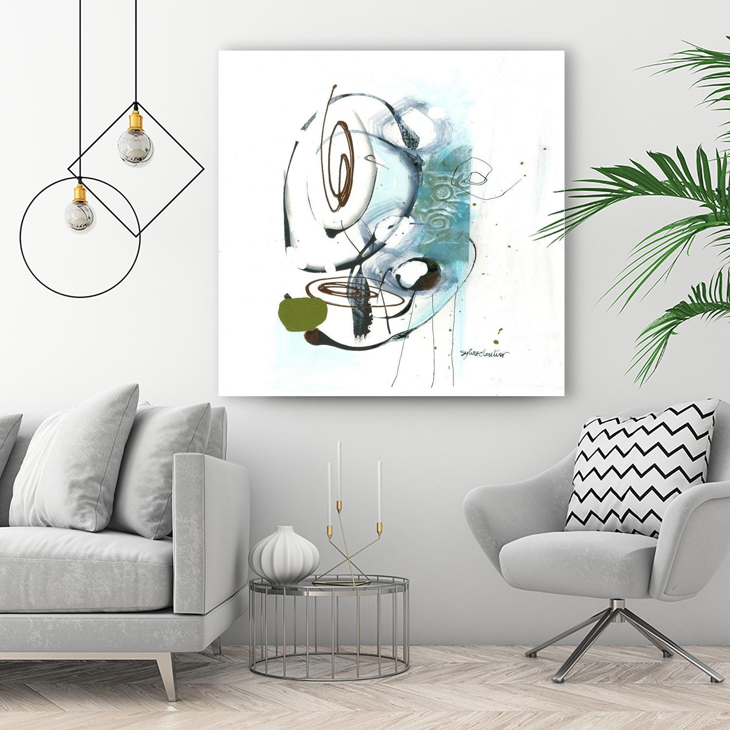 Remplir le paysage III by Sylvie Cloutier on GIANT ART - blue abstract