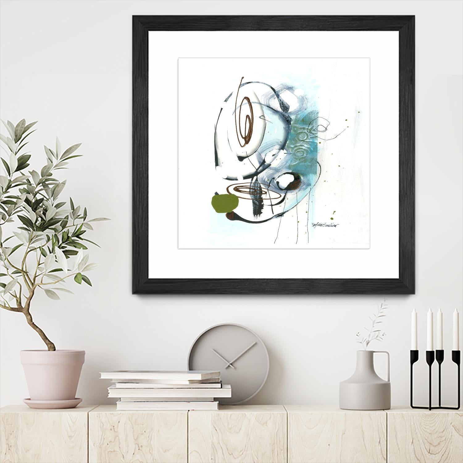 Remplir le paysage III by Sylvie Cloutier on GIANT ART - blue abstract