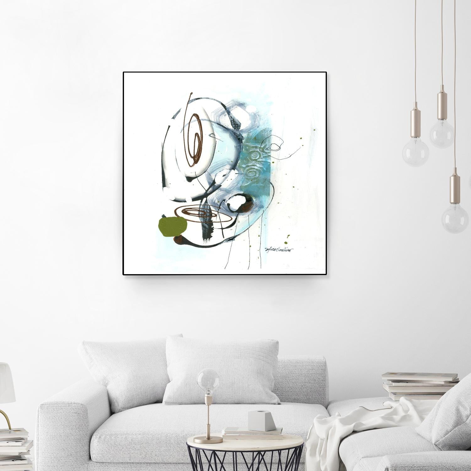 Remplir le paysage III by Sylvie Cloutier on GIANT ART - blue abstract