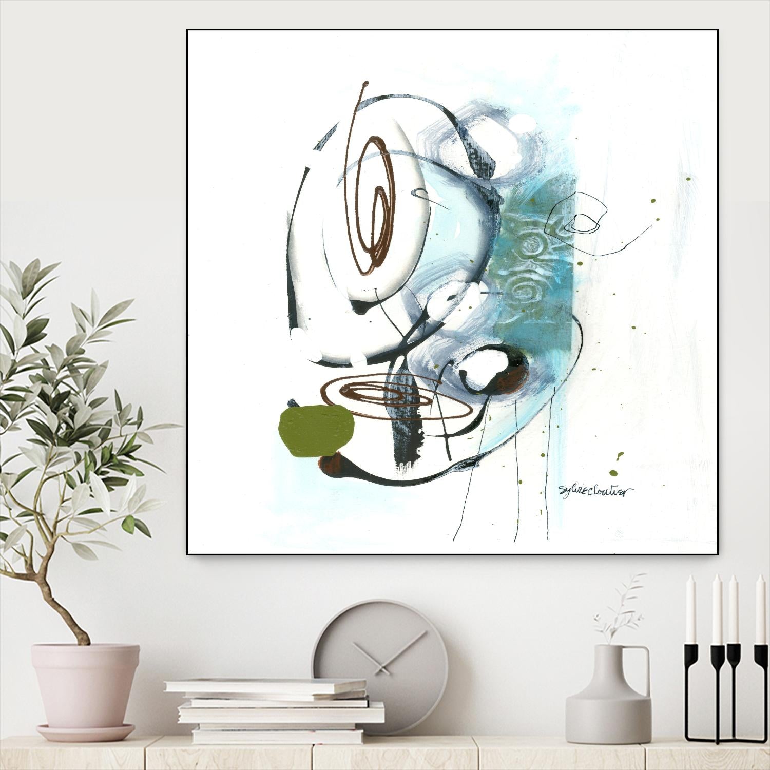 Remplir le paysage III by Sylvie Cloutier on GIANT ART - blue abstract