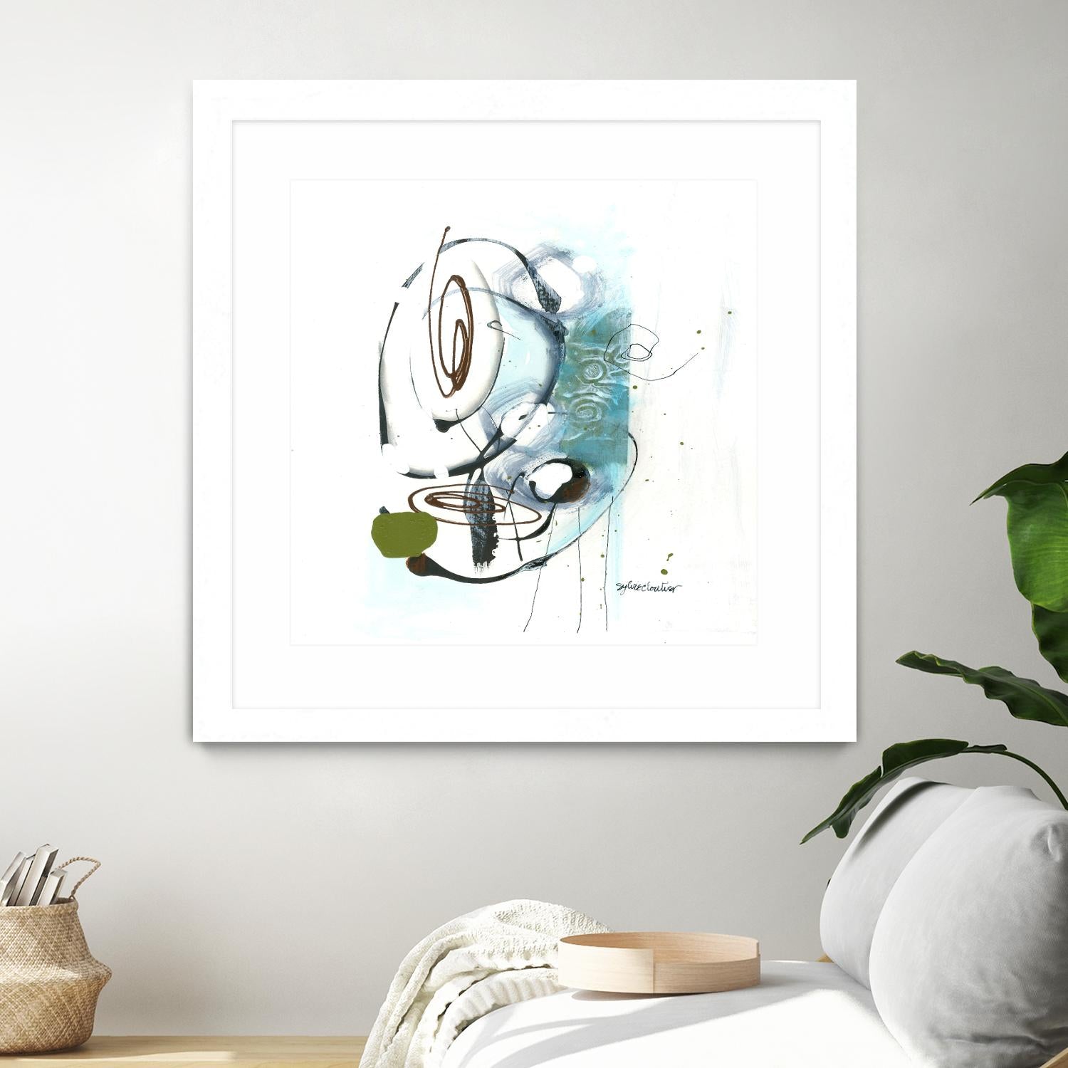 Remplir le paysage III by Sylvie Cloutier on GIANT ART - blue abstract