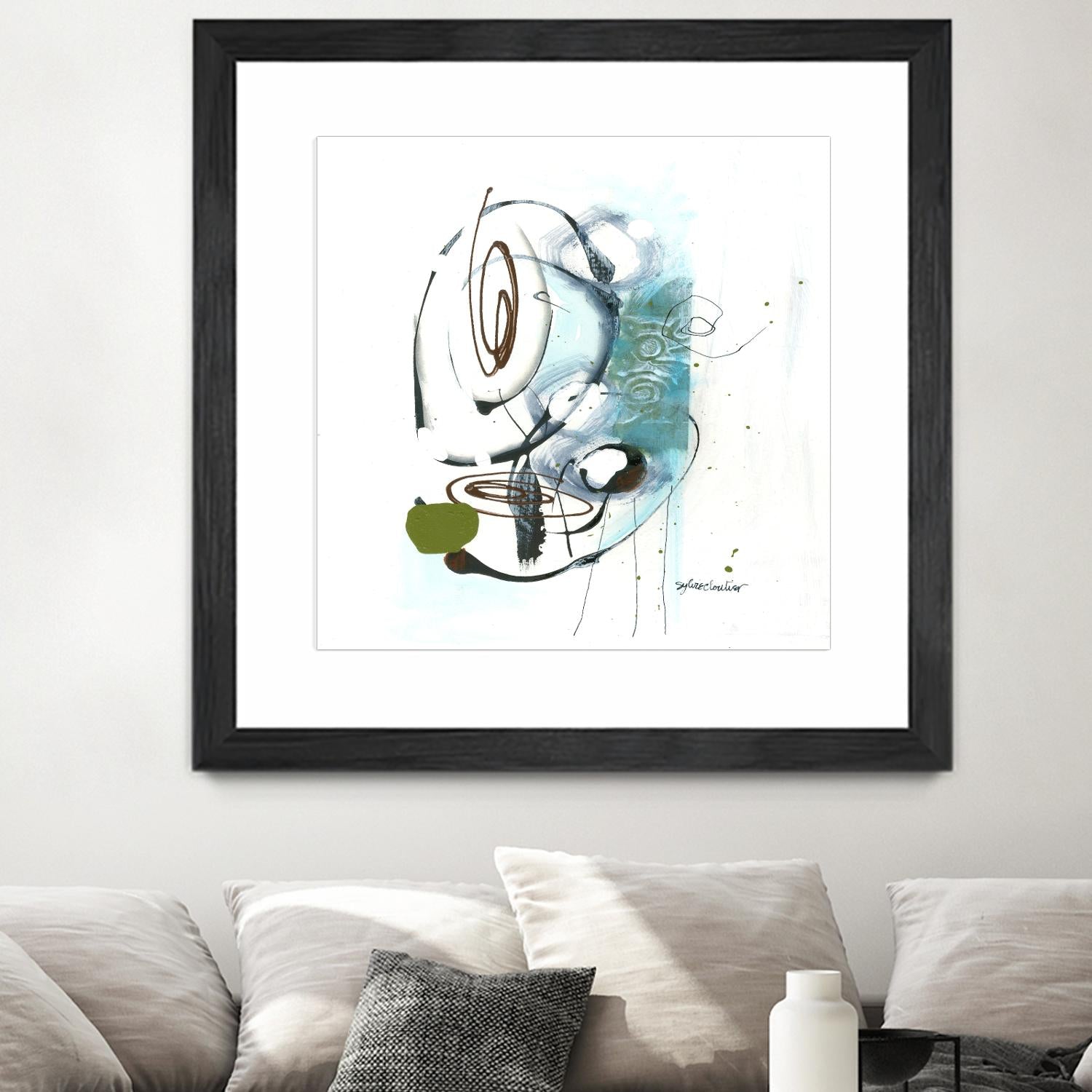 Remplir le paysage III by Sylvie Cloutier on GIANT ART - blue abstract