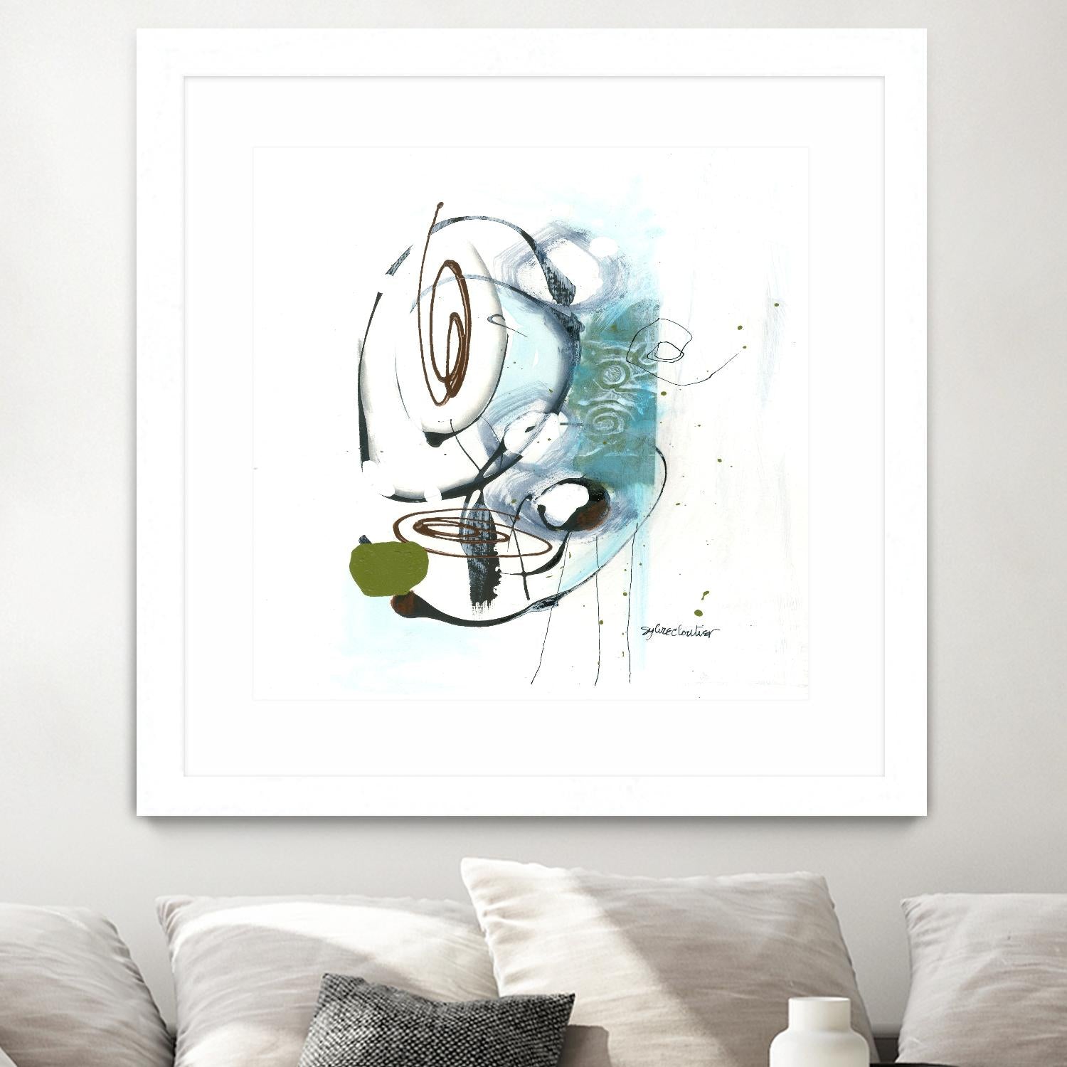 Remplir le paysage III by Sylvie Cloutier on GIANT ART - blue abstract