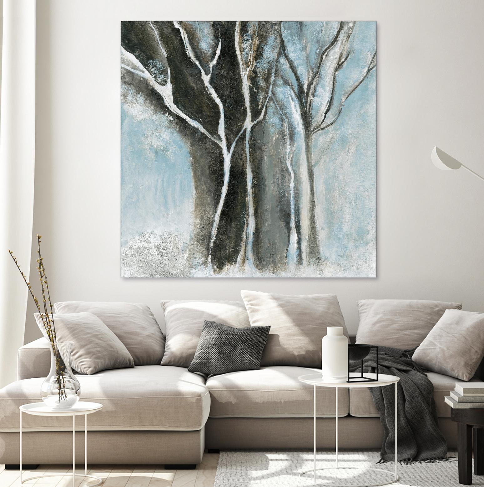 Glacial blue I by Kathleen Cloutier on GIANT ART - blue abstract forêt