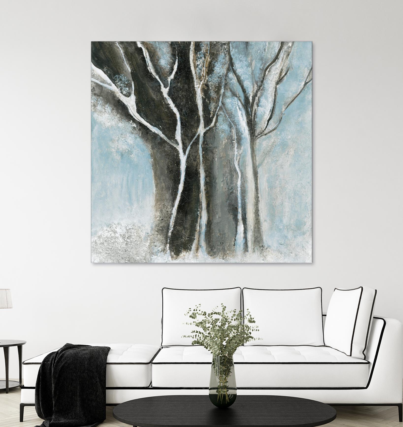 Glacial blue I by Kathleen Cloutier on GIANT ART - blue abstract forêt