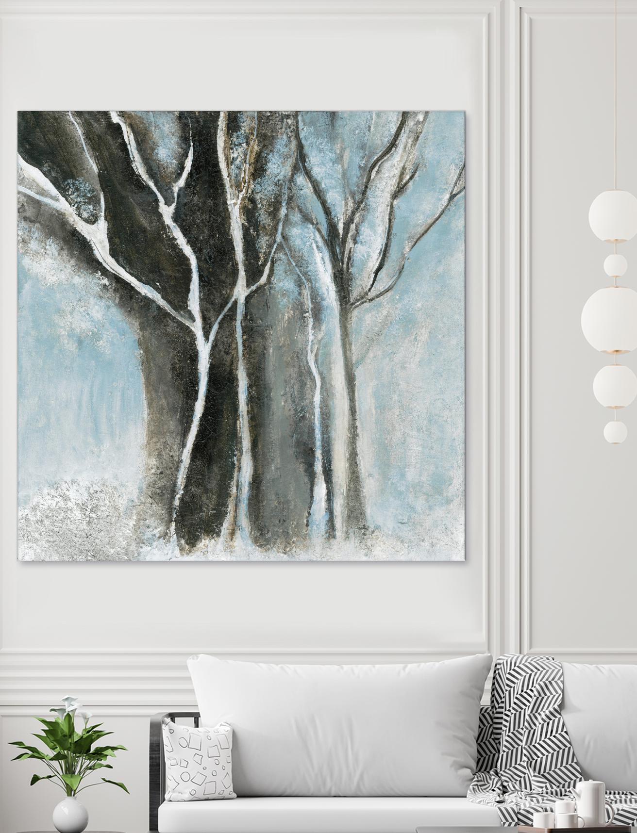 Glacial blue I by Kathleen Cloutier on GIANT ART - blue abstract forêt