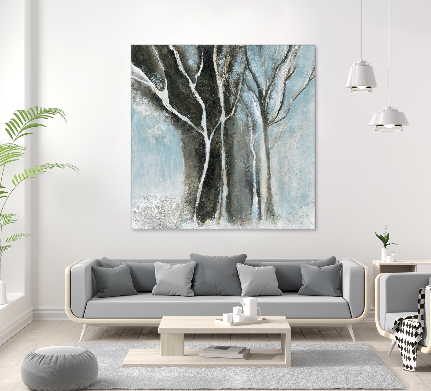 Glacial blue I by Kathleen Cloutier on GIANT ART - blue abstract forêt