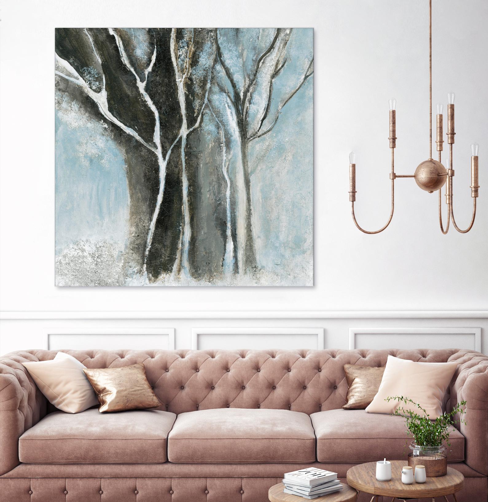 Glacial blue I by Kathleen Cloutier on GIANT ART - blue abstract forêt