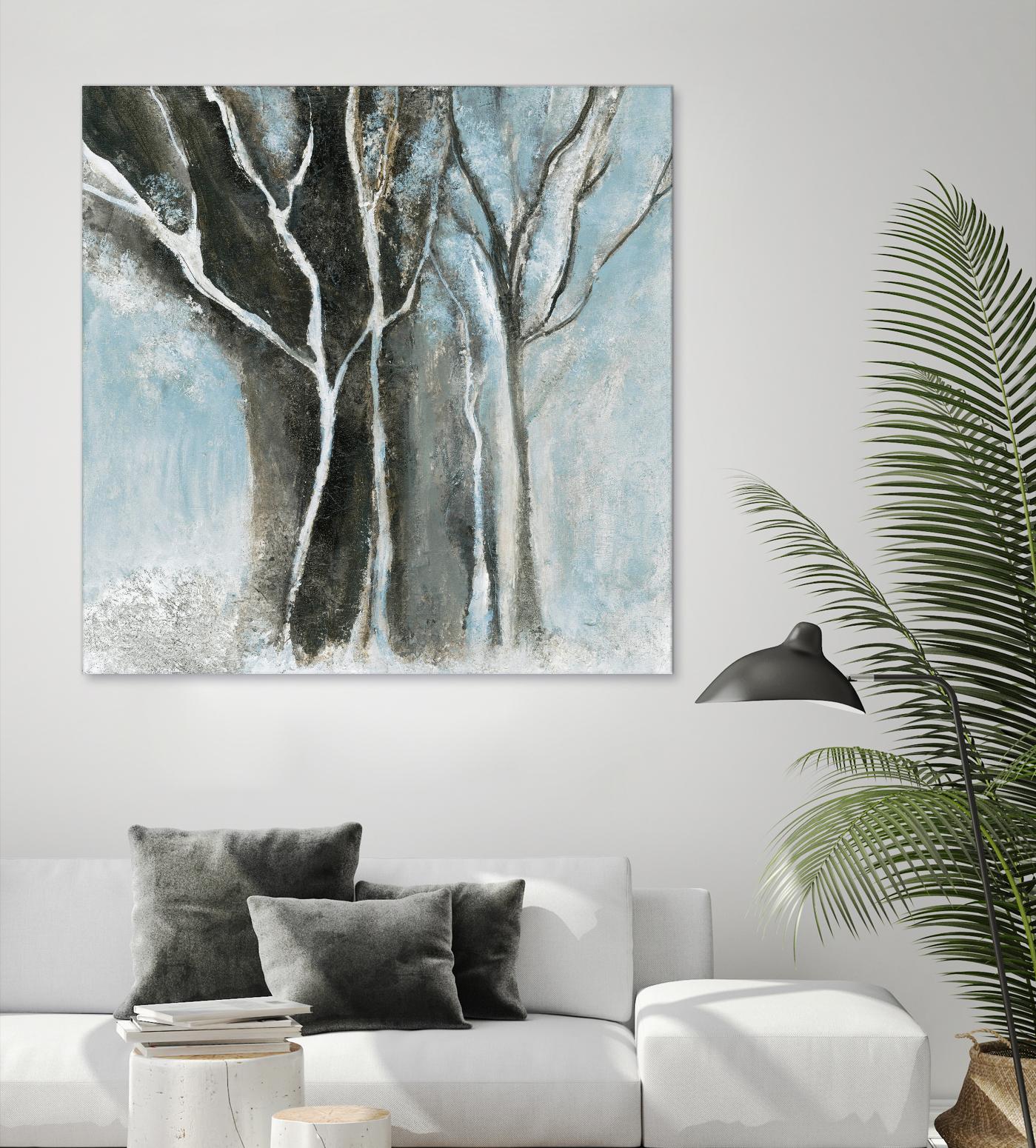 Glacial blue I by Kathleen Cloutier on GIANT ART - blue abstract forêt