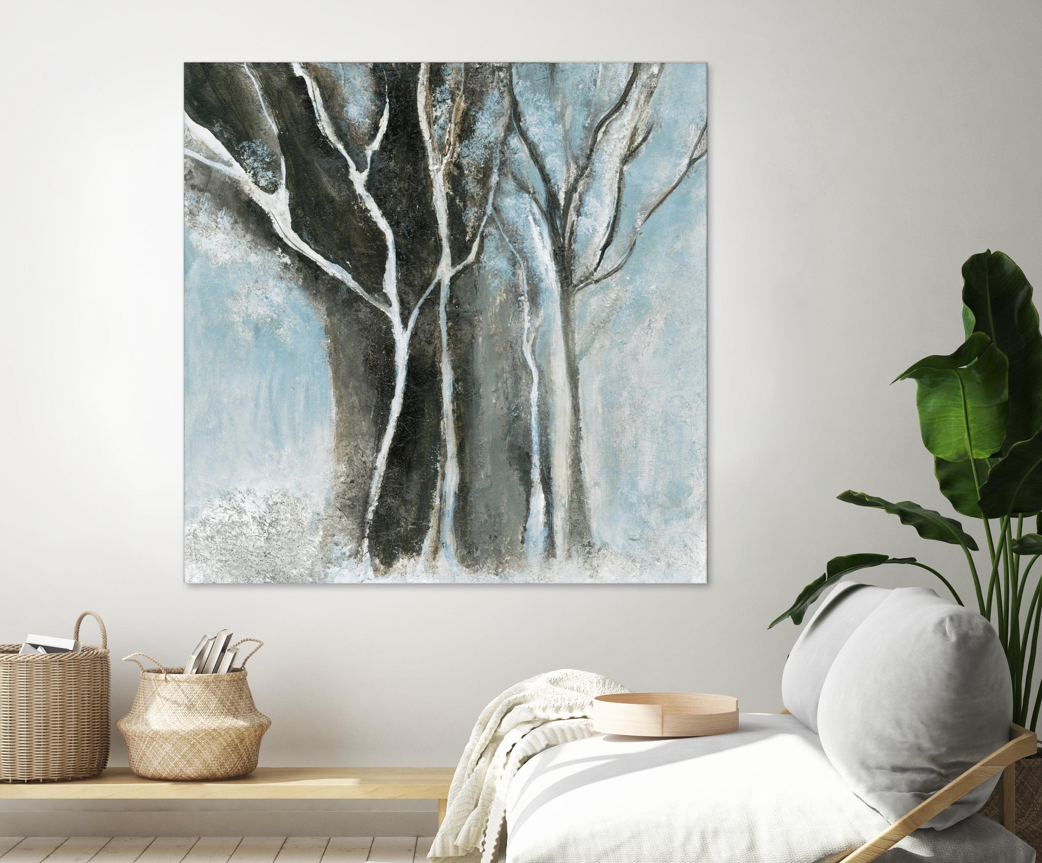 Glacial blue I by Kathleen Cloutier on GIANT ART - blue abstract forêt