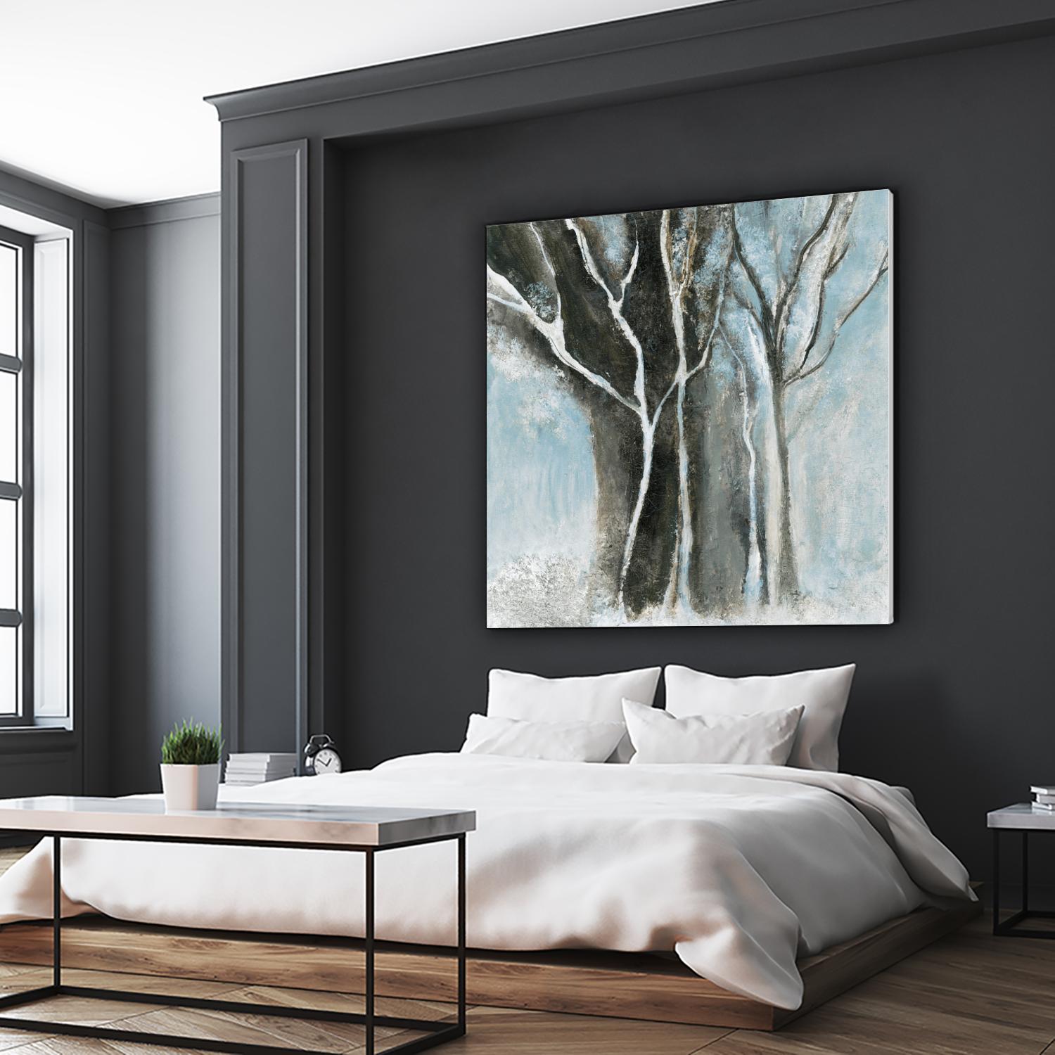 Glacial blue I by Kathleen Cloutier on GIANT ART - blue abstract forêt