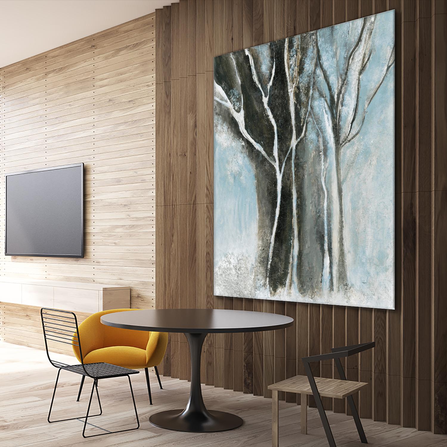 Glacial blue I by Kathleen Cloutier on GIANT ART - blue abstract forêt