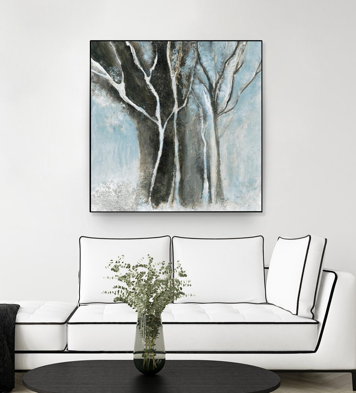Glacial blue I by Kathleen Cloutier on GIANT ART - blue abstract forêt