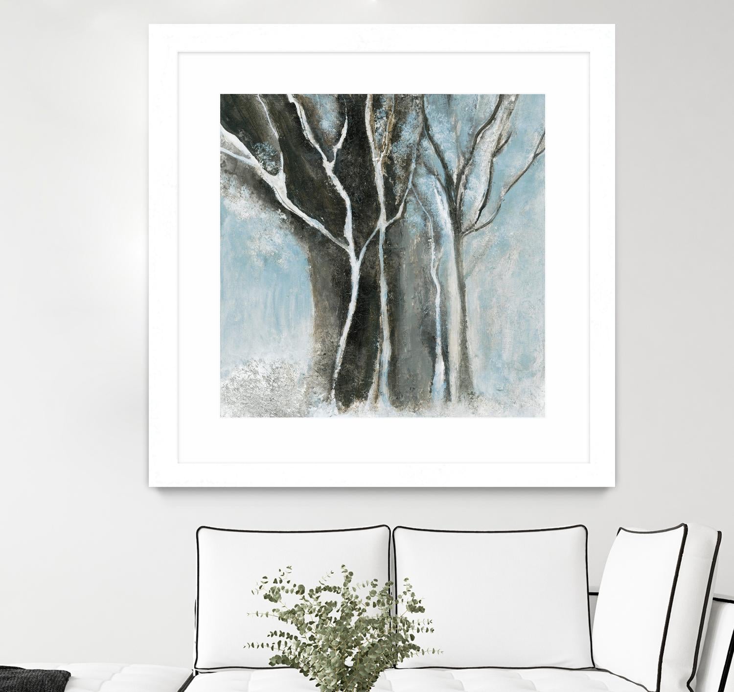 Glacial blue I by Kathleen Cloutier on GIANT ART - blue abstract forêt