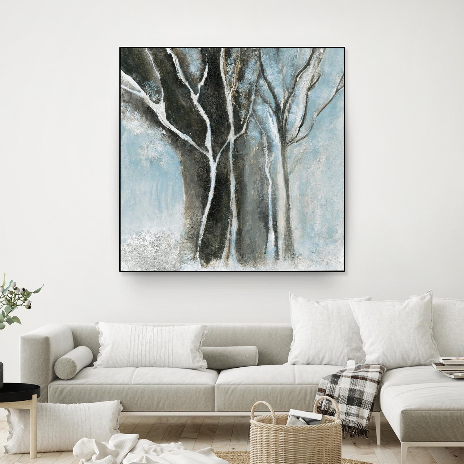 Glacial blue I by Kathleen Cloutier on GIANT ART - blue abstract forêt