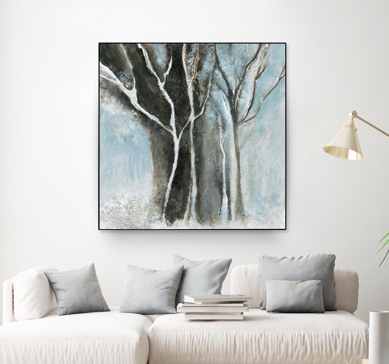 Glacial blue I by Kathleen Cloutier on GIANT ART - blue abstract forêt