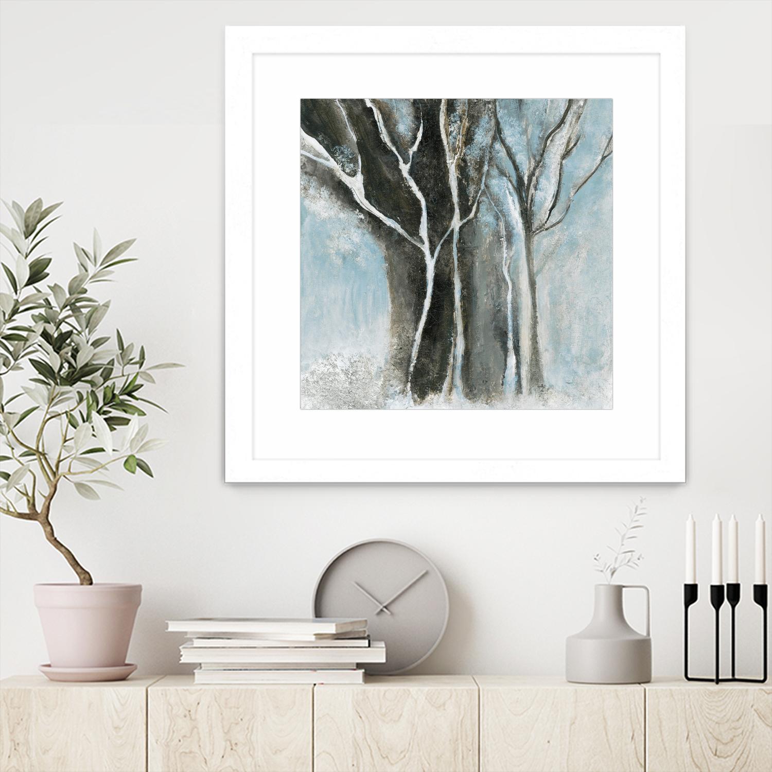 Glacial blue I by Kathleen Cloutier on GIANT ART - blue abstract forêt