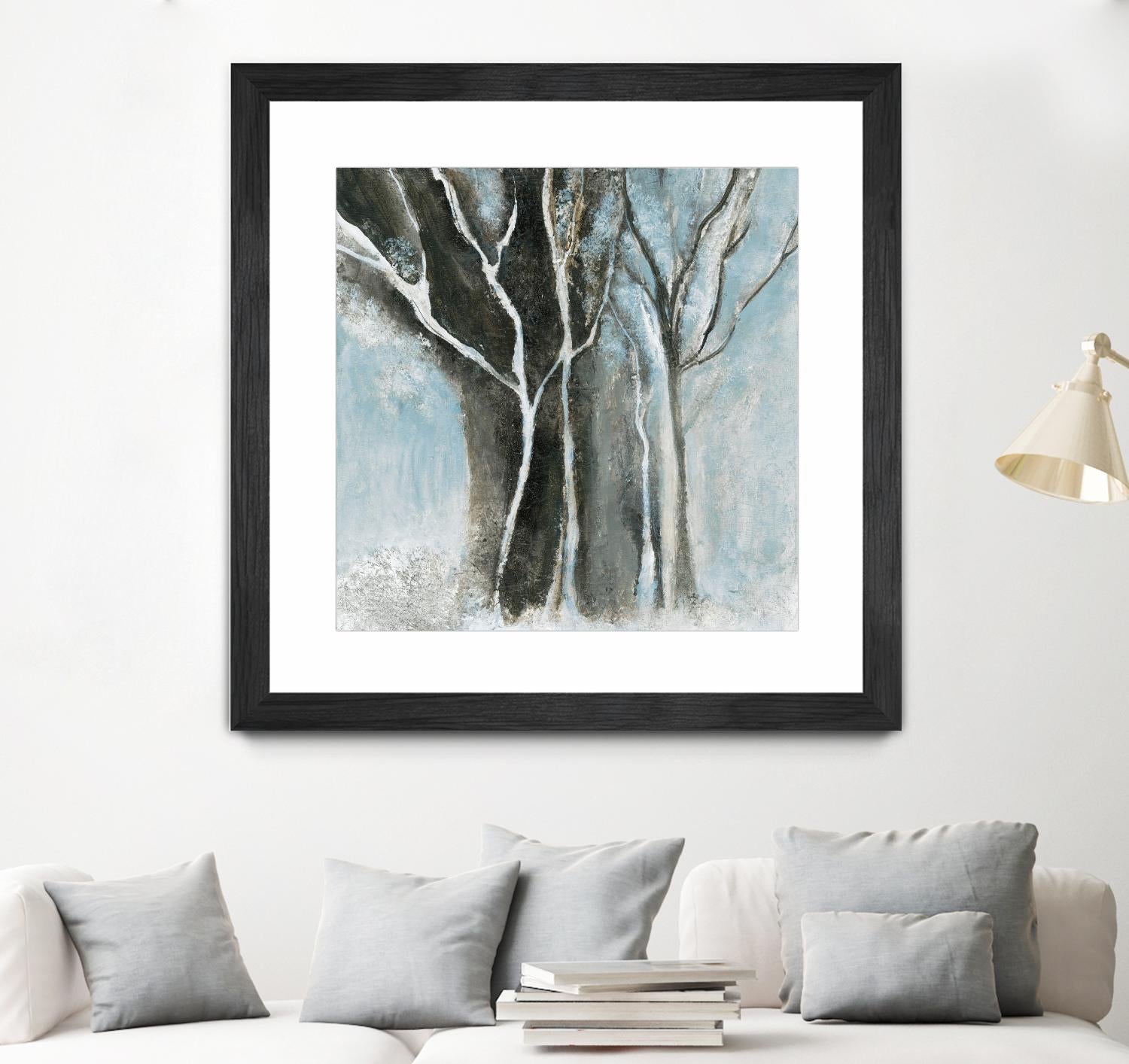 Glacial blue I by Kathleen Cloutier on GIANT ART - blue abstract forêt