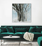Glacial blue I by Kathleen Cloutier on GIANT ART - blue abstract forêt