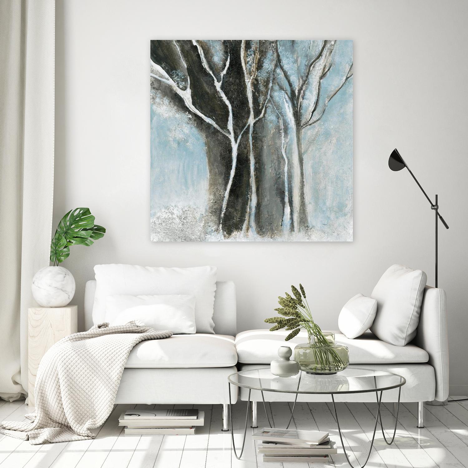 Glacial blue I by Kathleen Cloutier on GIANT ART - blue abstract forêt