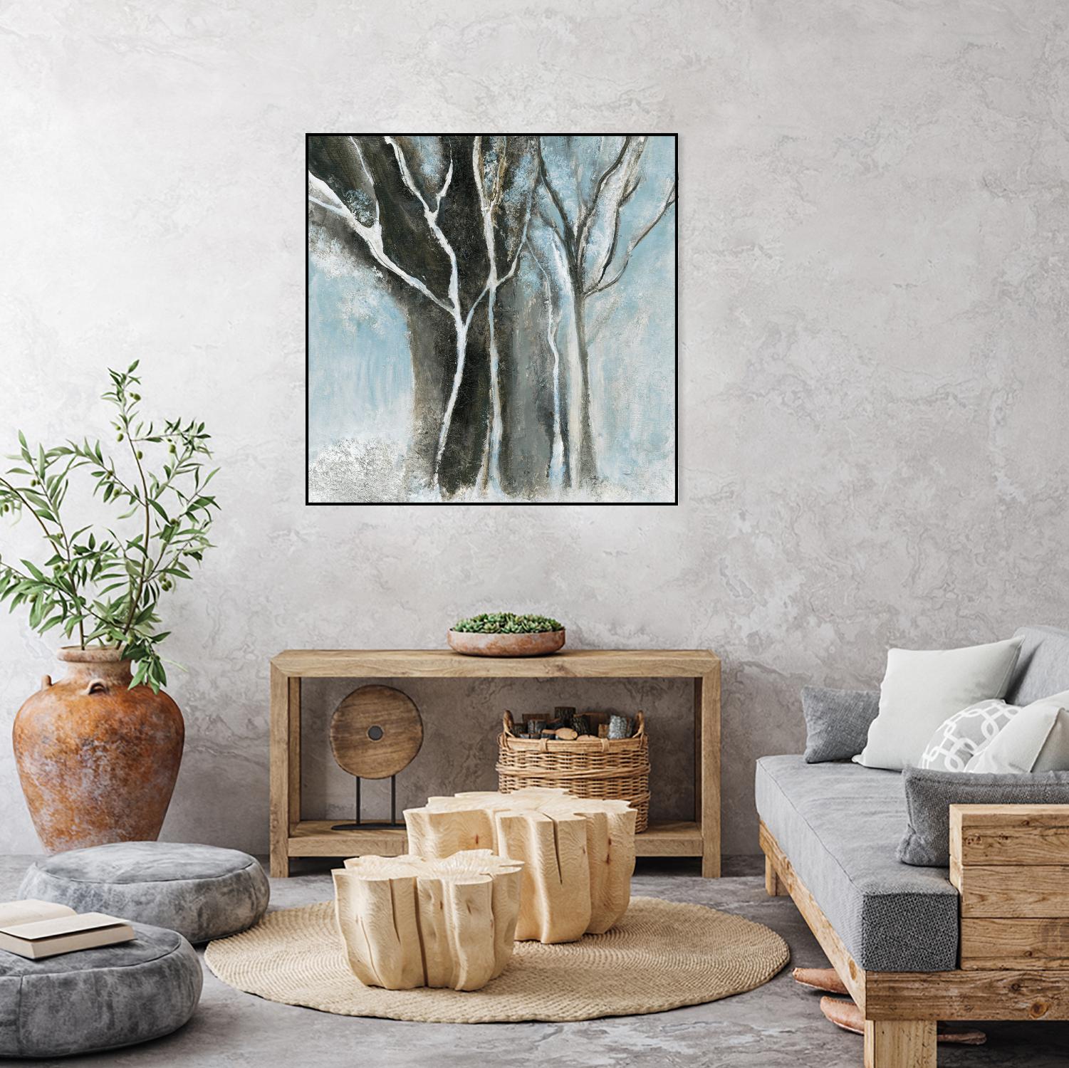 Glacial blue I by Kathleen Cloutier on GIANT ART - blue abstract forêt