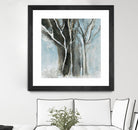 Glacial blue I by Kathleen Cloutier on GIANT ART - blue abstract forêt