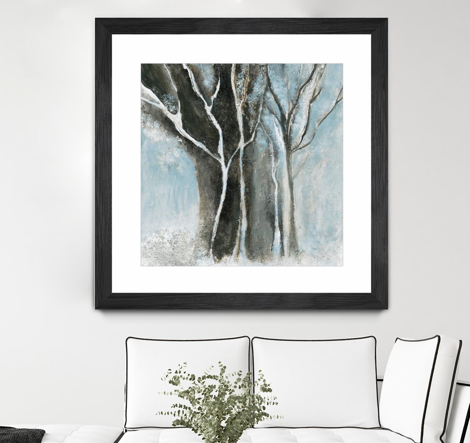 Glacial blue I by Kathleen Cloutier on GIANT ART - blue abstract forêt