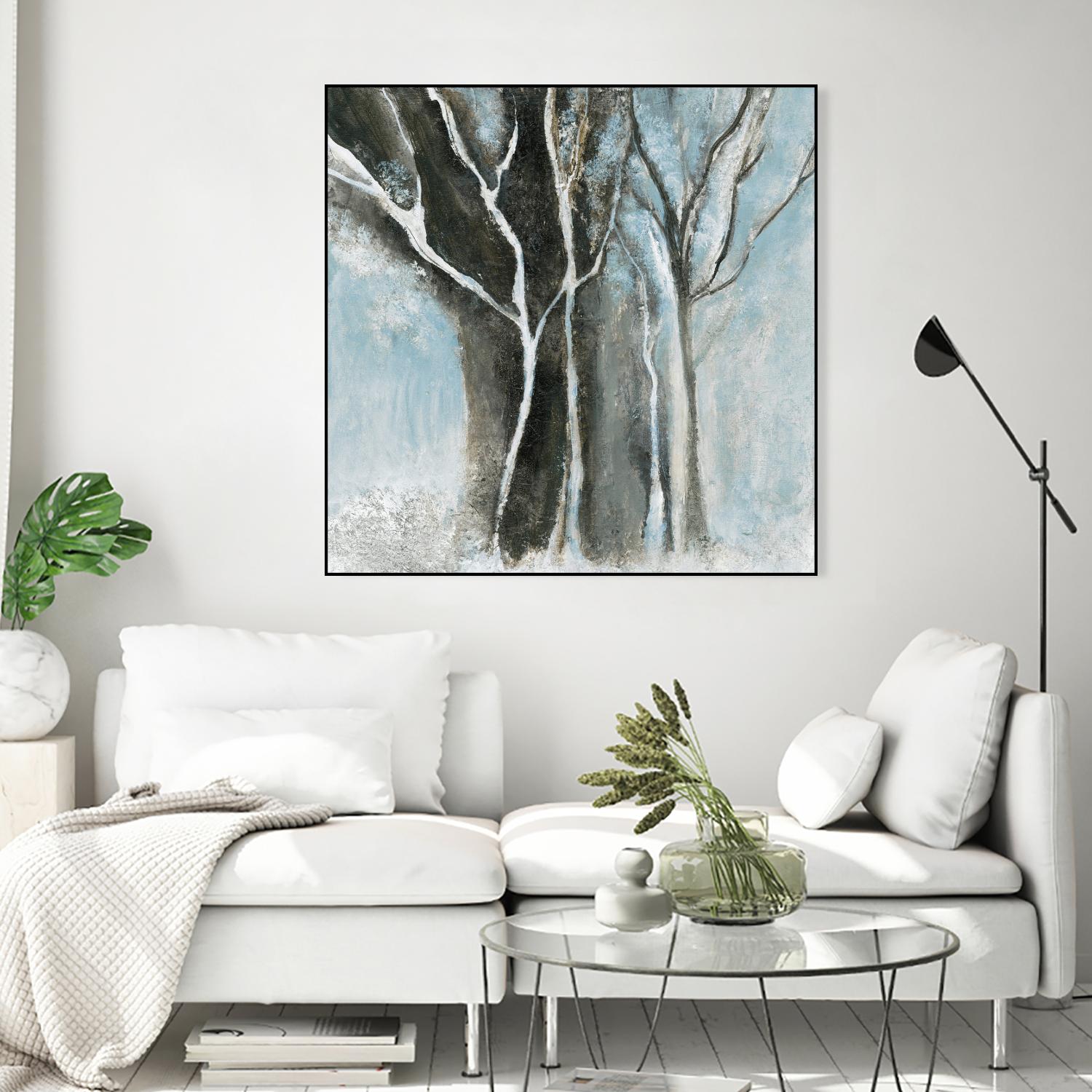 Glacial blue I by Kathleen Cloutier on GIANT ART - blue abstract forêt