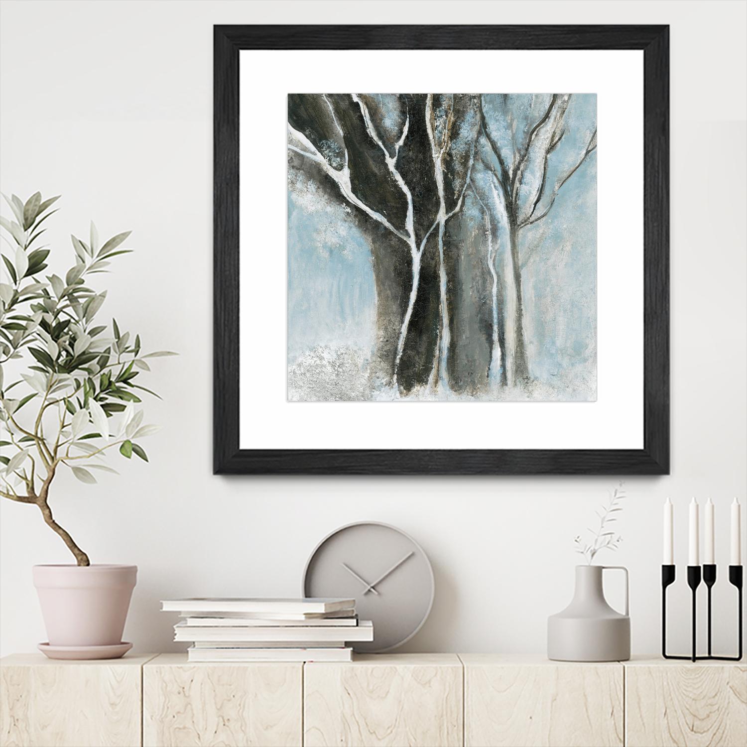 Glacial blue I by Kathleen Cloutier on GIANT ART - blue abstract forêt