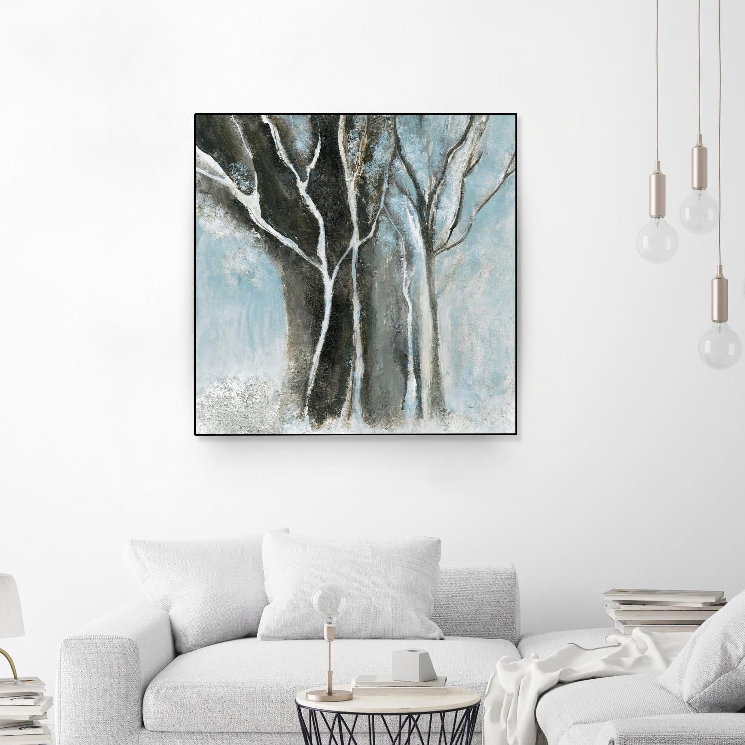 Glacial blue I by Kathleen Cloutier on GIANT ART - blue abstract forêt