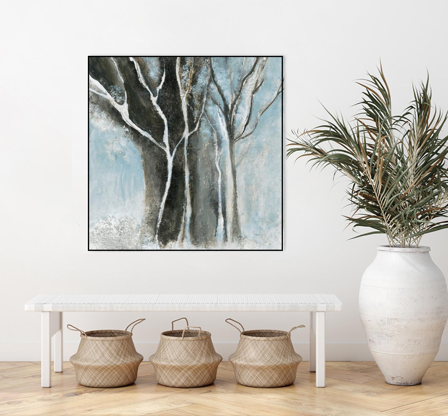 Glacial blue I by Kathleen Cloutier on GIANT ART - blue abstract forêt