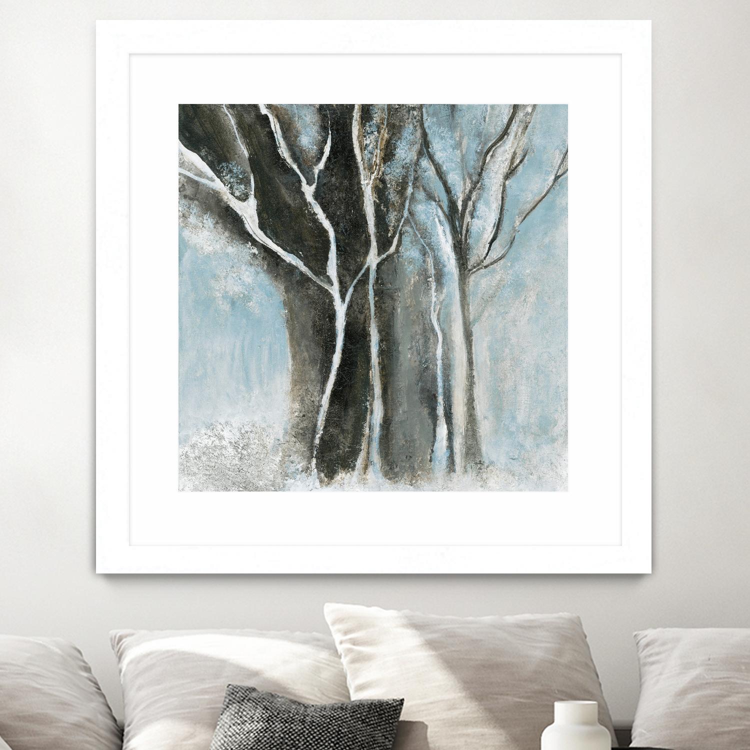 Glacial blue I by Kathleen Cloutier on GIANT ART - blue abstract forêt