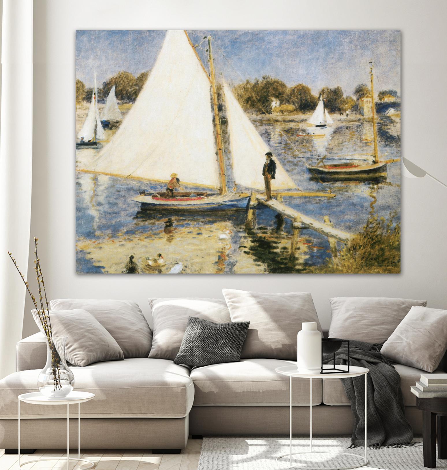 La scéne à Argenteuil by Auguste Renoir on GIANT ART - beige masters sail boat