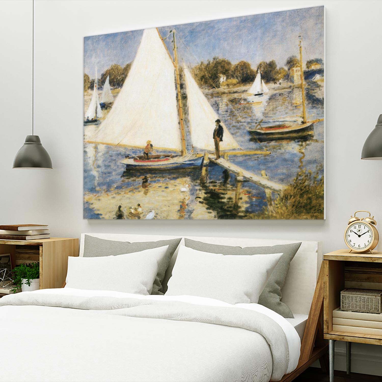 La scéne à Argenteuil by Auguste Renoir on GIANT ART - beige masters sail boat