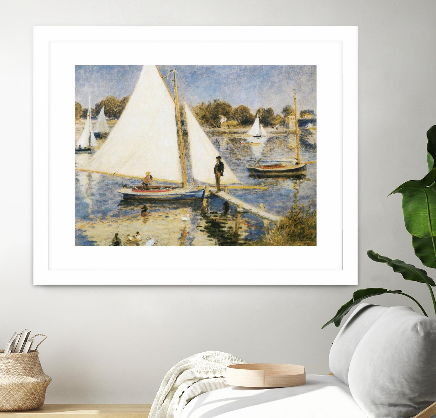 La scéne à Argenteuil by Pierre-Auguste Renoir on GIANT ART - beige masters sail boat