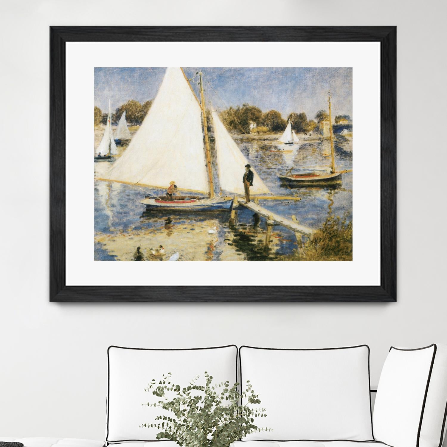 La scéne à Argenteuil by Pierre-Auguste Renoir on GIANT ART - beige masters sail boat