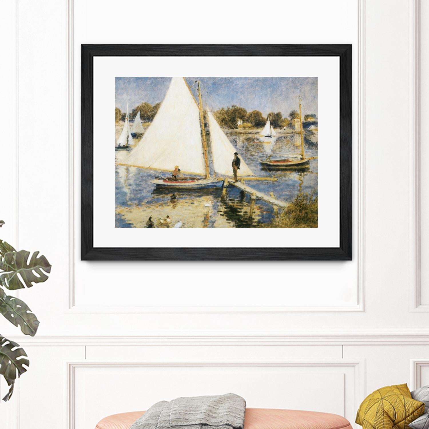 La scéne à Argenteuil by Pierre-Auguste Renoir on GIANT ART - beige masters sail boat