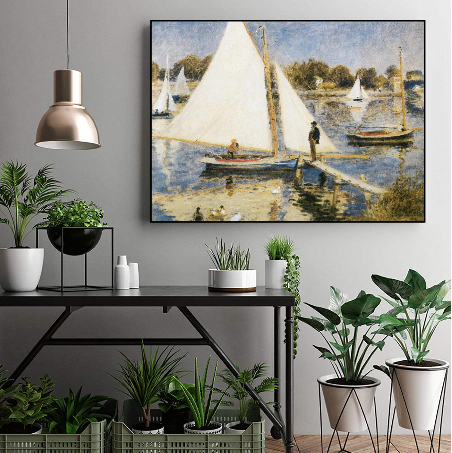 La scéne à Argenteuil by Auguste Renoir on GIANT ART - beige masters sail boat