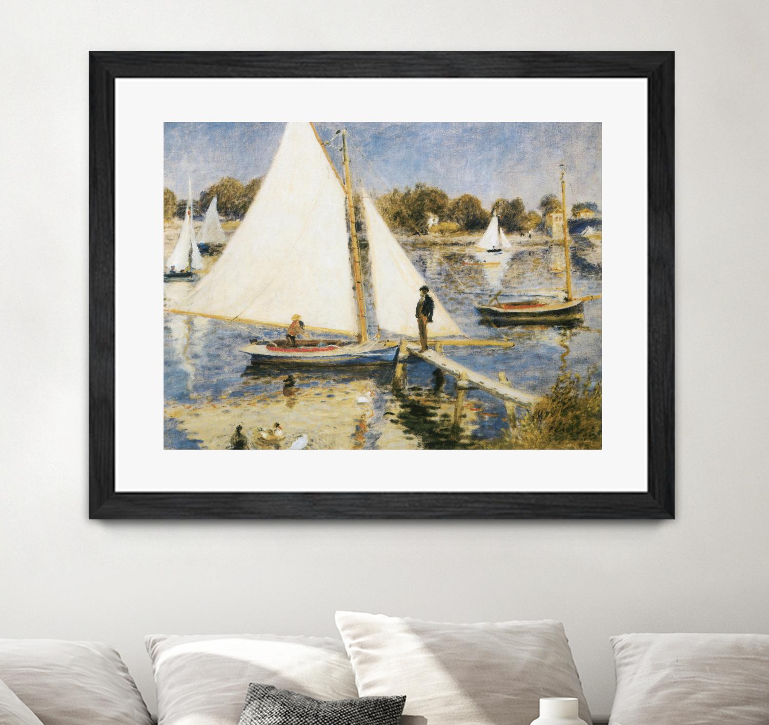 La scéne à Argenteuil by Pierre-Auguste Renoir on GIANT ART - beige masters sail boat