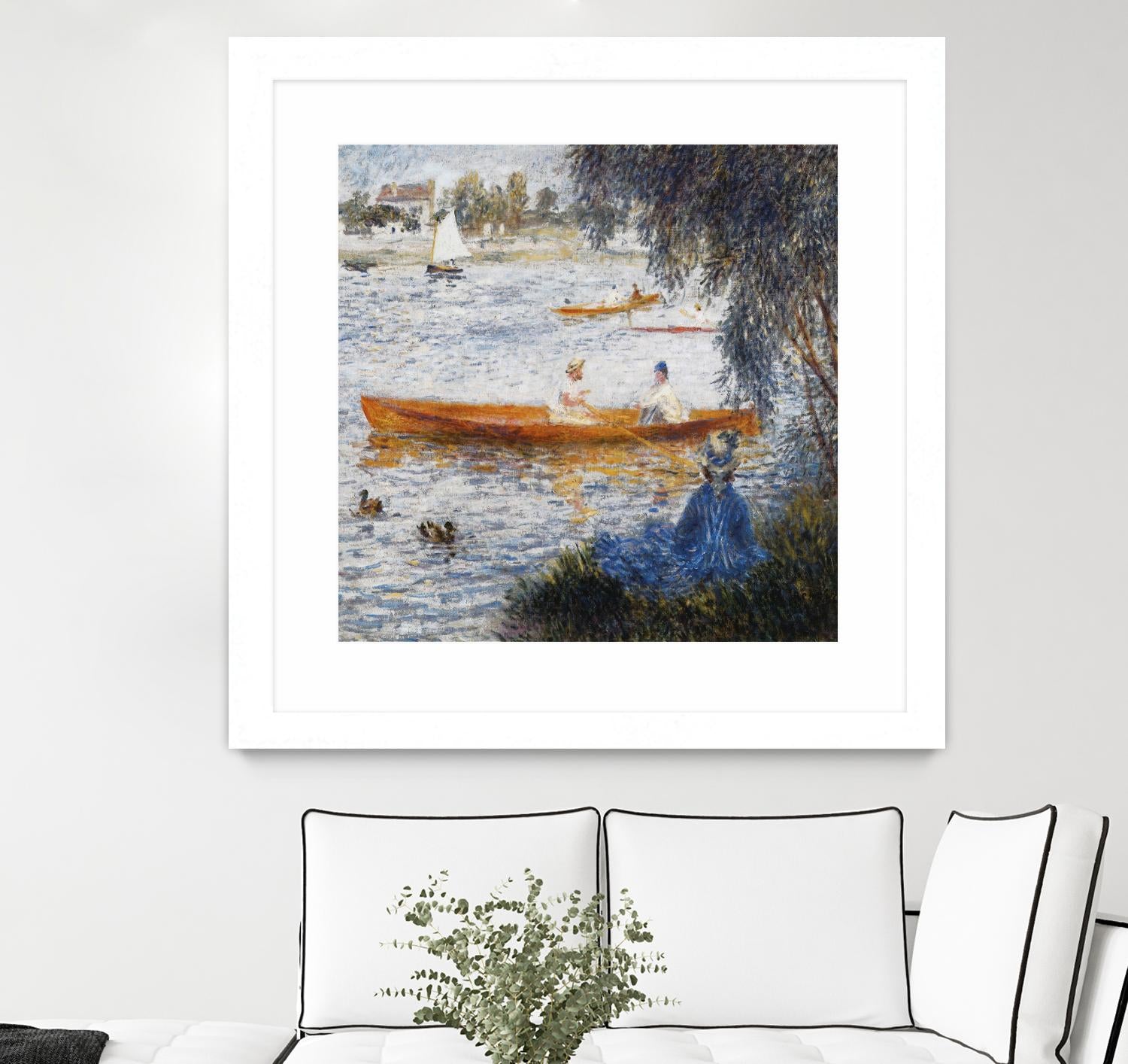 Canotier à Argenteuil by Auguste Renoir on GIANT ART - orange masters chaloupe