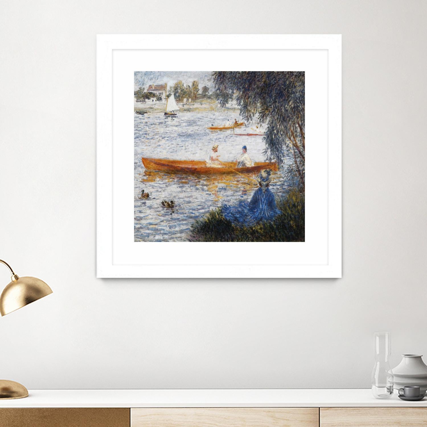 Canotier à Argenteuil by Auguste Renoir on GIANT ART - orange masters chaloupe