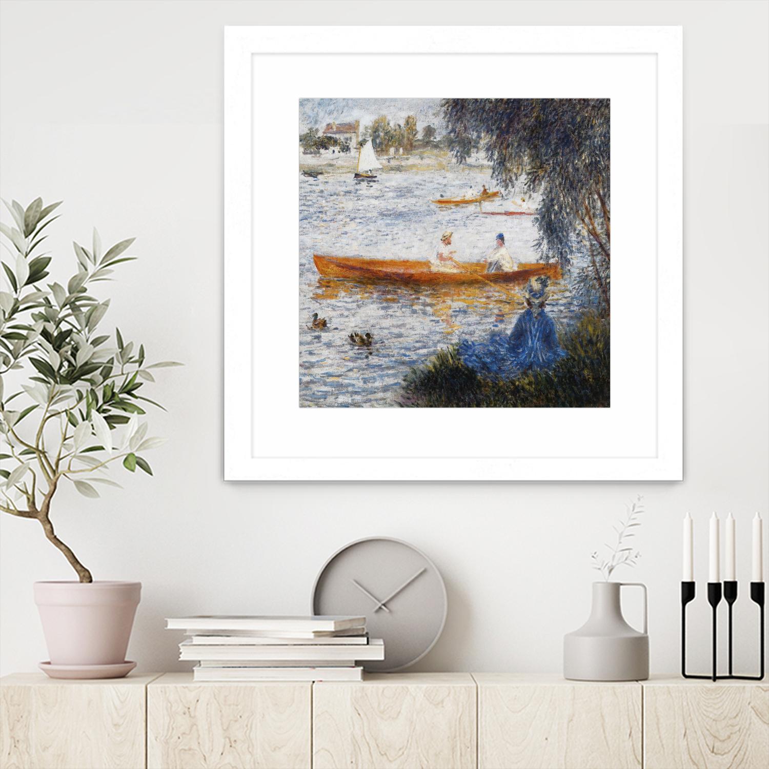 Canotier à Argenteuil by Auguste Renoir on GIANT ART - orange masters chaloupe