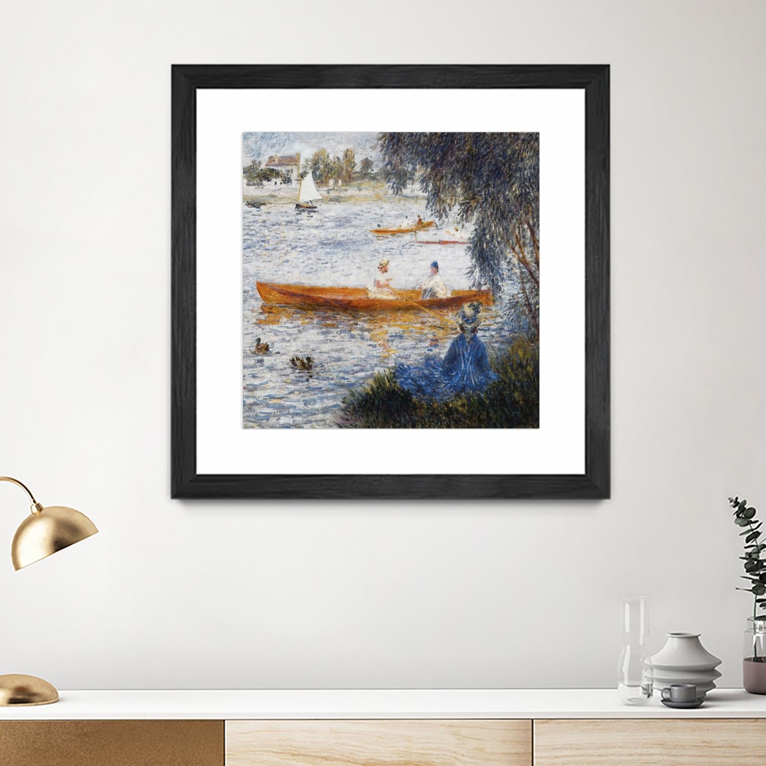 Canotier à Argenteuil by Auguste Renoir on GIANT ART - orange masters chaloupe