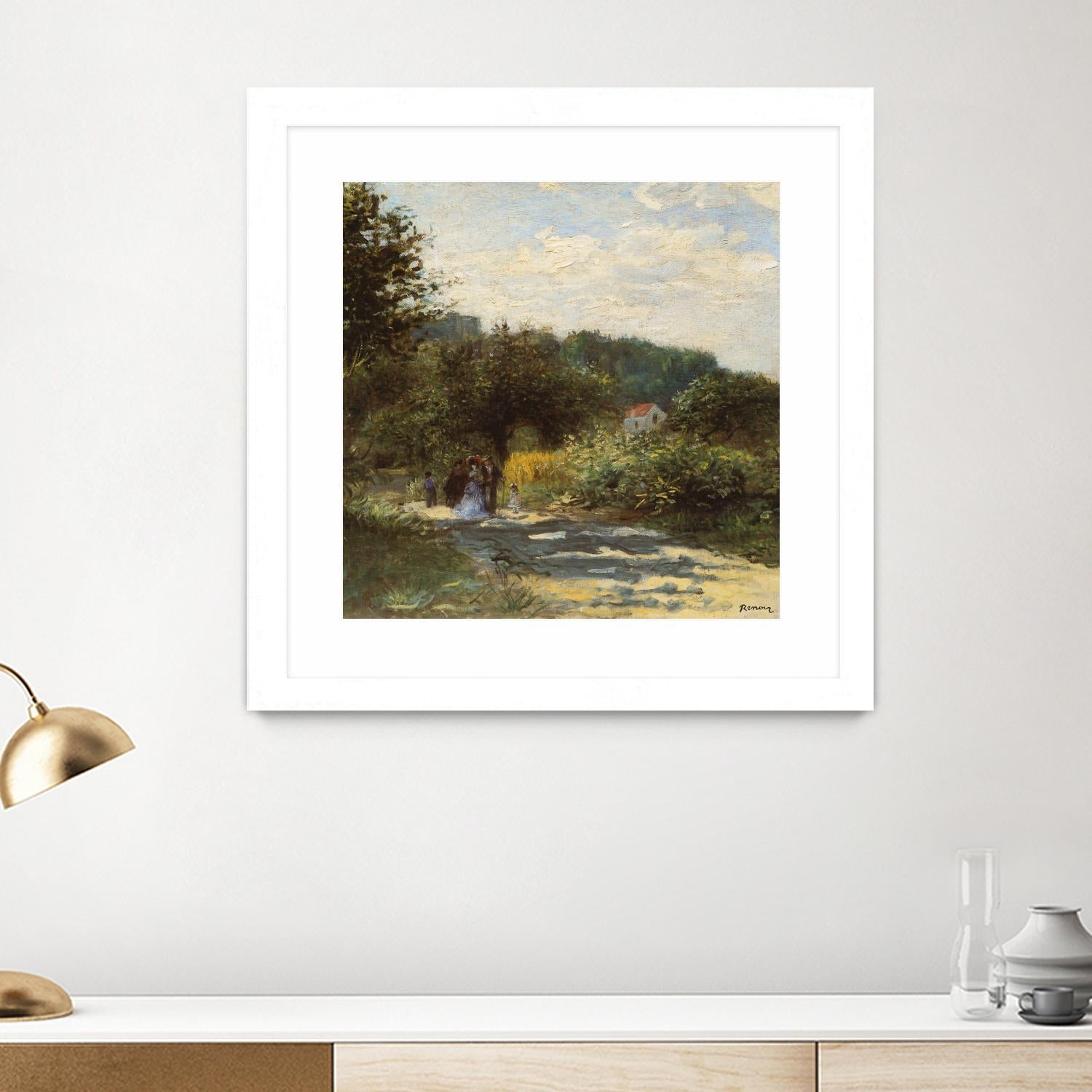 Une route à Louveciennes by Auguste Renoir on GIANT ART - green masters promenade