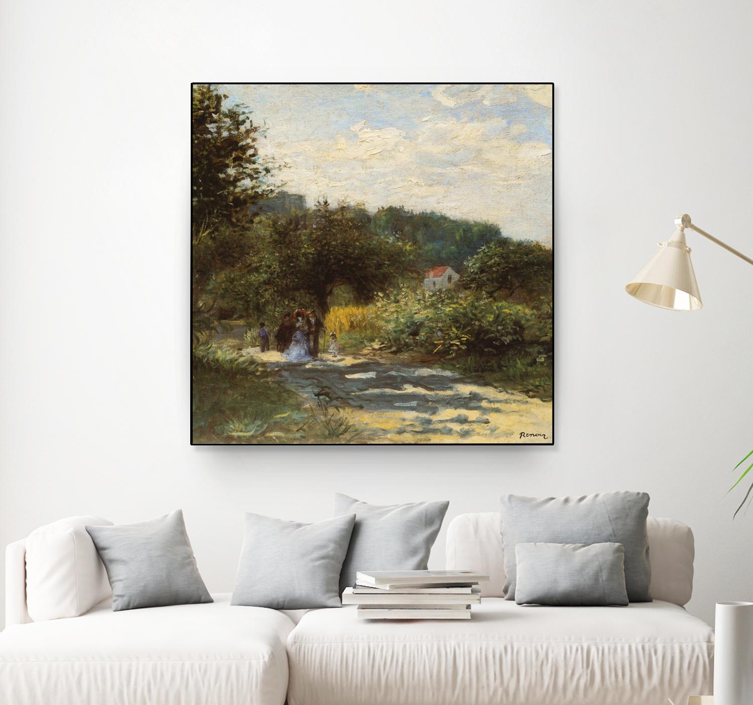 Une route à Louveciennes by Auguste Renoir on GIANT ART - green masters promenade