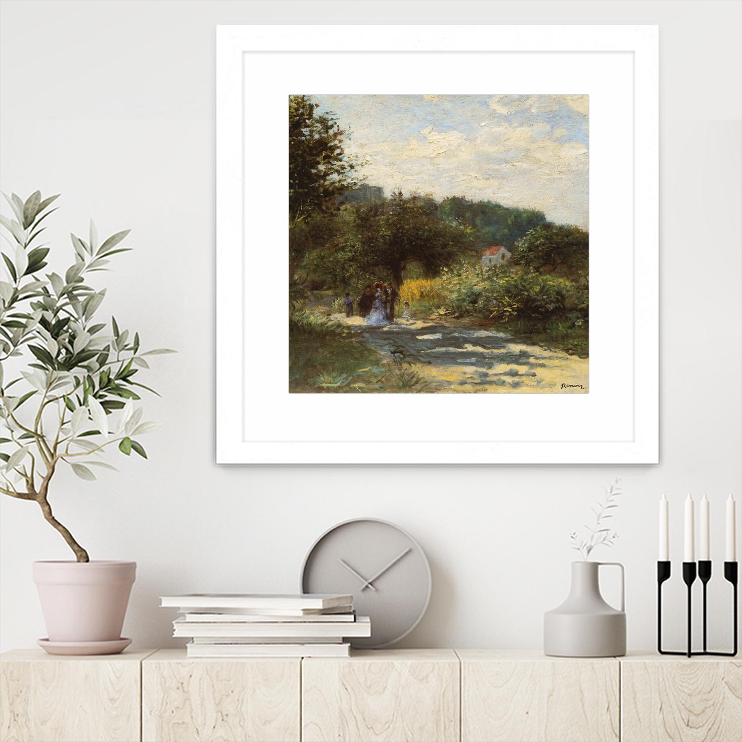 Une route à Louveciennes by Auguste Renoir on GIANT ART - green masters promenade