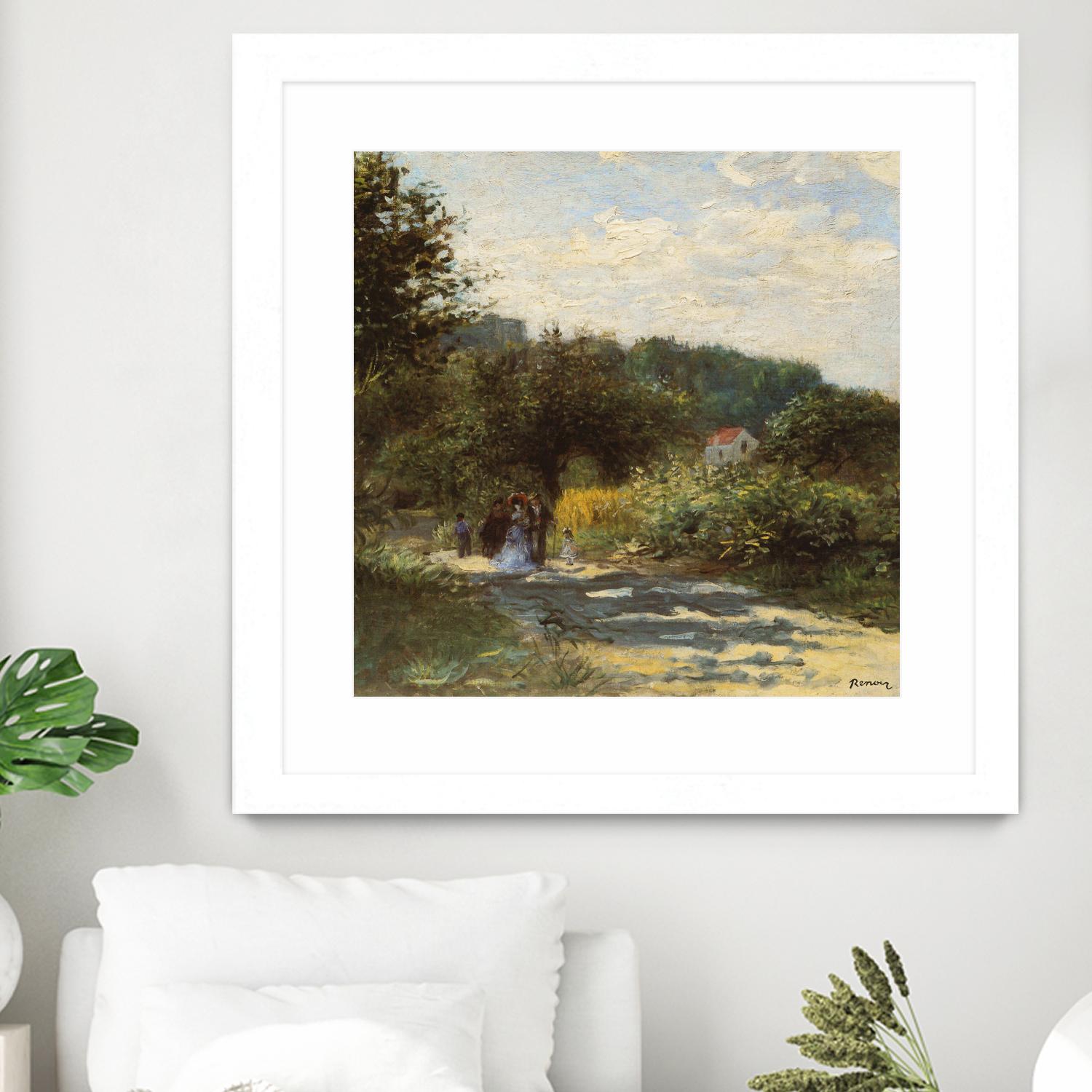 Une route à Louveciennes by Auguste Renoir on GIANT ART - green masters promenade