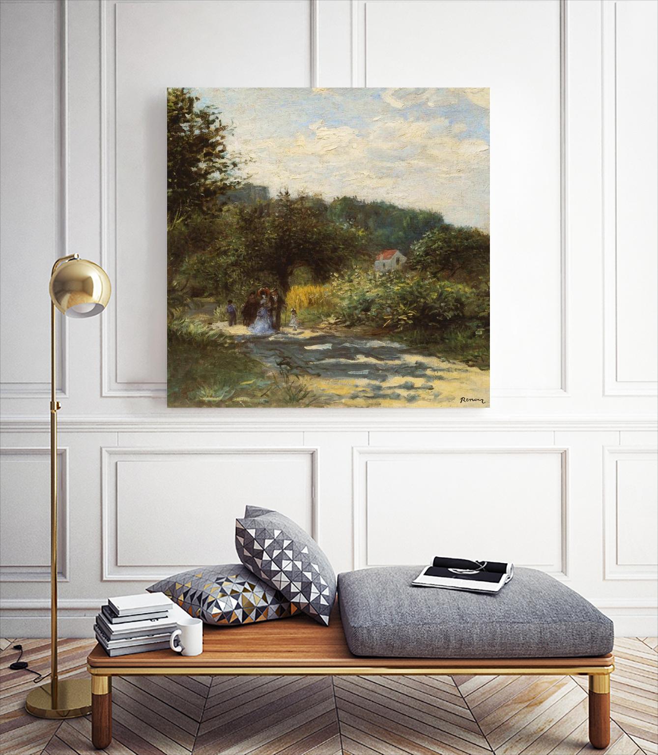 Une route à Louveciennes by Pierre-Auguste Renoir on GIANT ART - green masters promenade