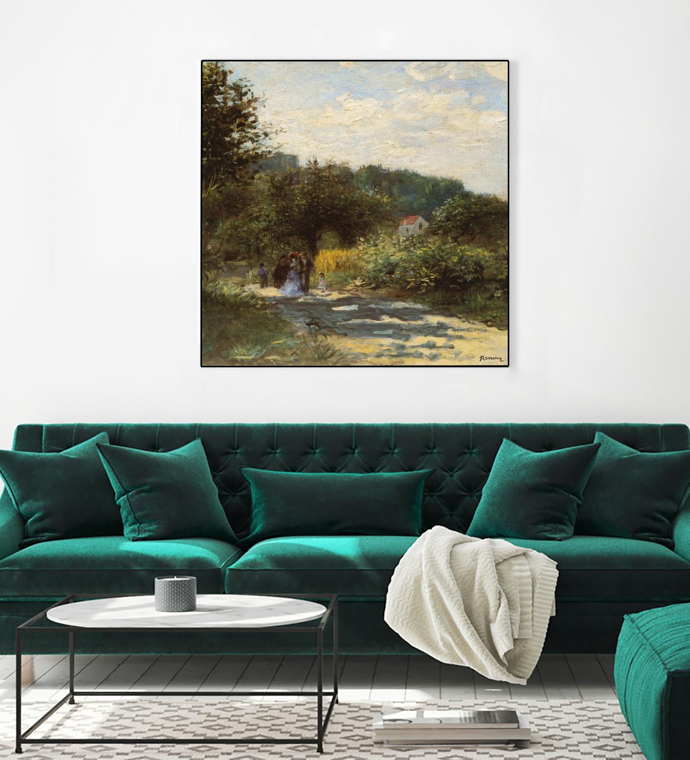 Une route à Louveciennes by Auguste Renoir on GIANT ART - green masters promenade